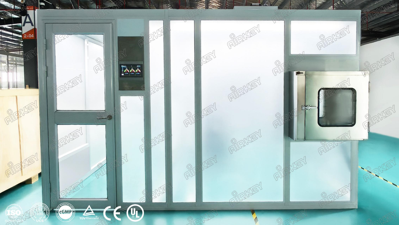 Airkey ISO 6 cleanroom with EC FFU and H14 HEPA filtration