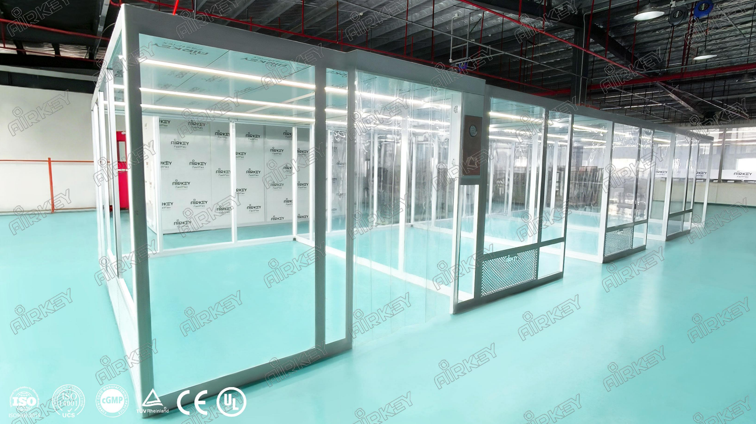 ISO 7 modular cleanroom for pharmaceutical packaging in the USA