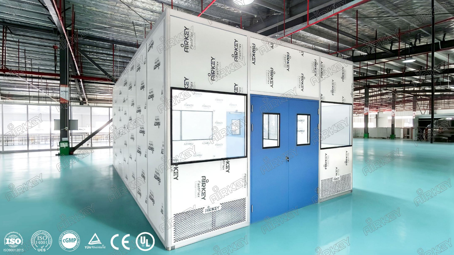 Airkey ISO 6 cleanroom with EC FFU filtration system
